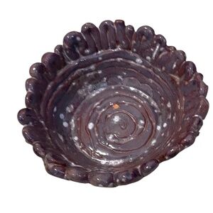 Handmade Vintage‎ Studio Pottery Small Decorative Swirls Bowl,
